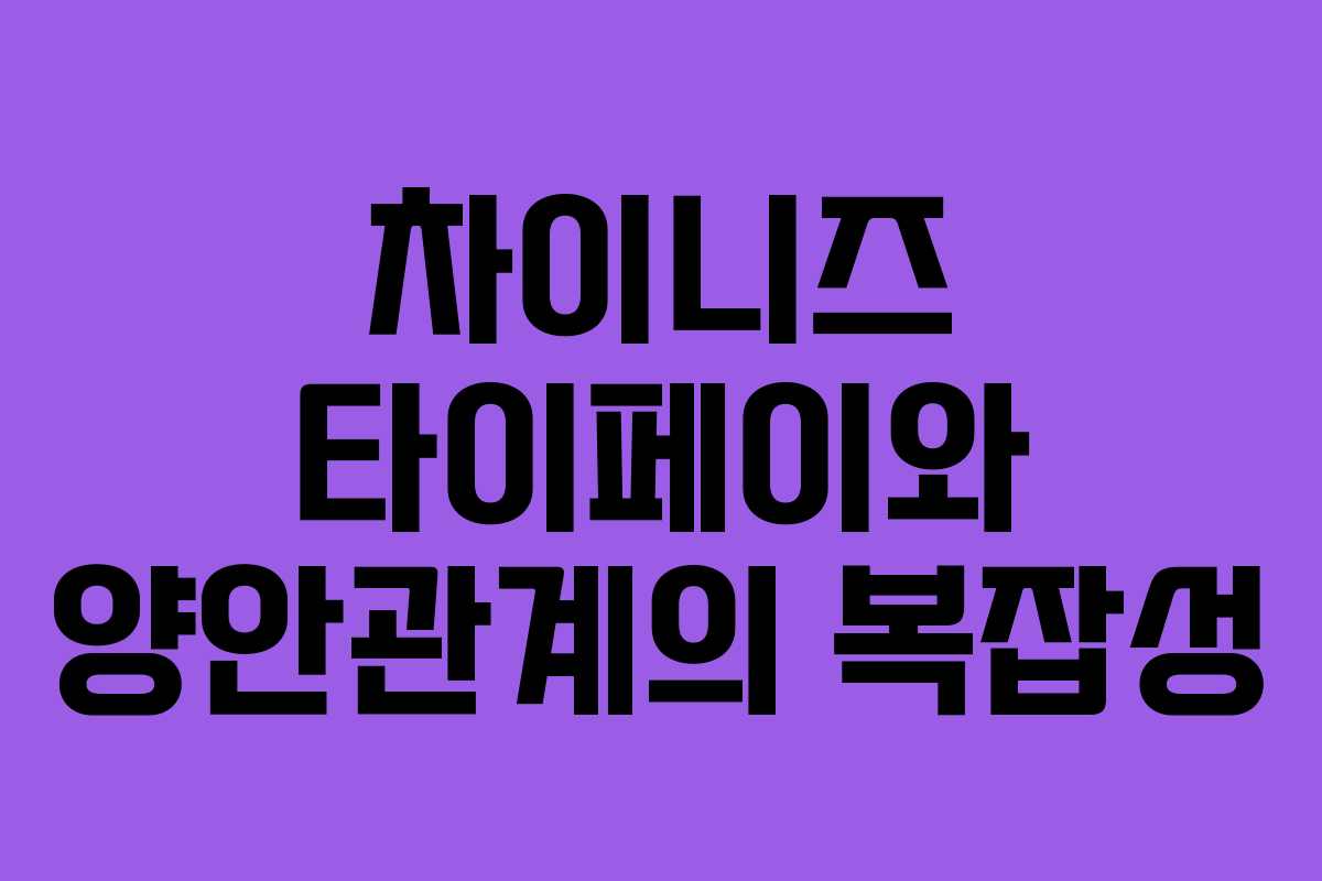 차이니즈 타이페이와 양안관계의 복잡성