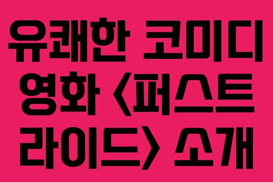 유쾌한 코미디 영화  소개