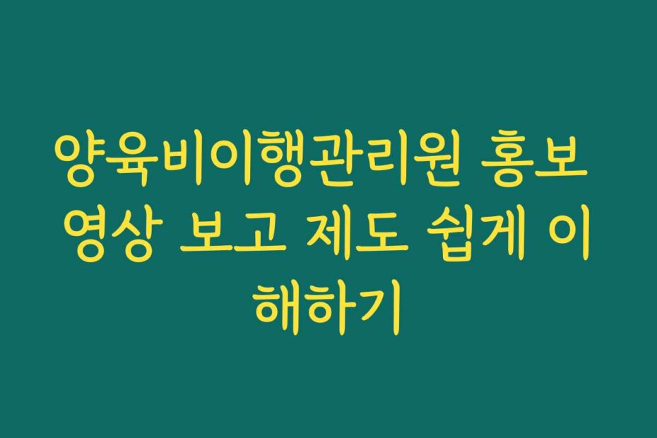 양육비이행관리원 홍보 영상 보고 제도 쉽게 이해하기
