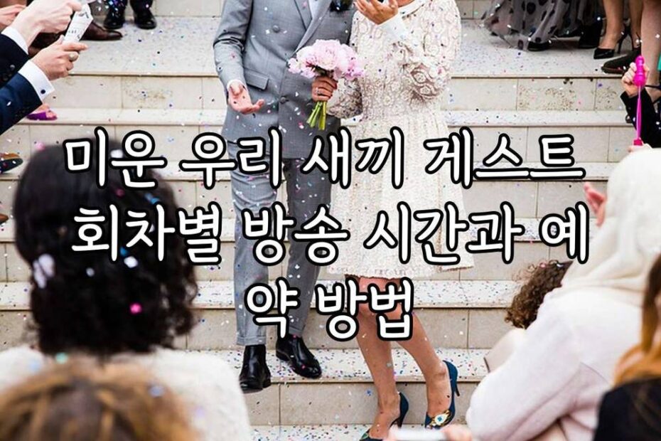 미운 우리 새끼 게스트 회차별 방송 시간과 예약 방법