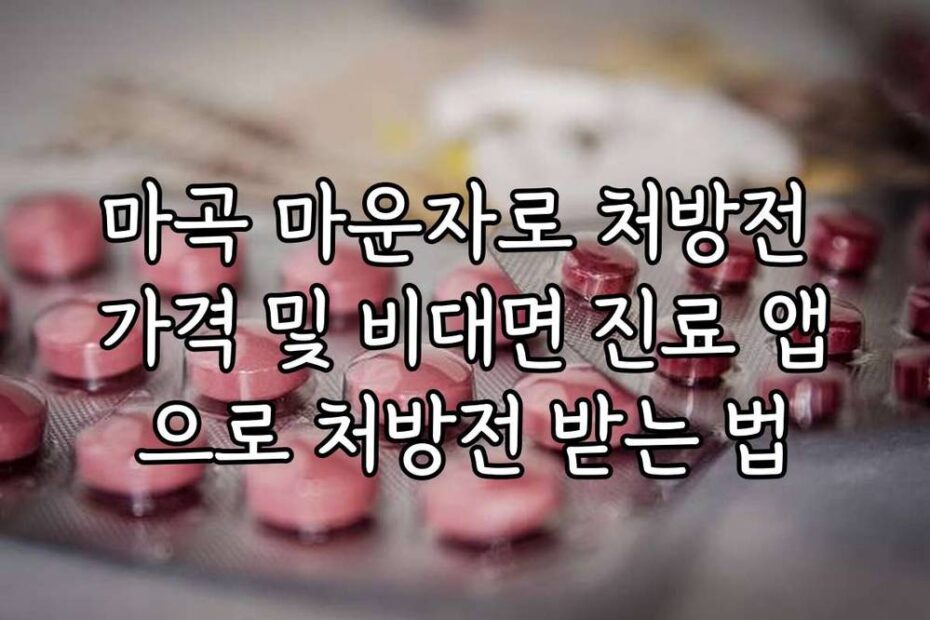 마곡 마운자로 처방전 가격 및 비대면 진료 앱으로 처방전 받는 법