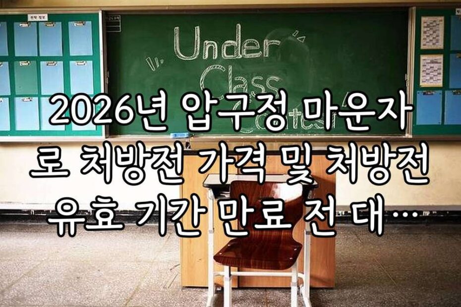 2026년 압구정 마운자로 처방전 가격 및 처방전 유효 기간 만료 전 대처법