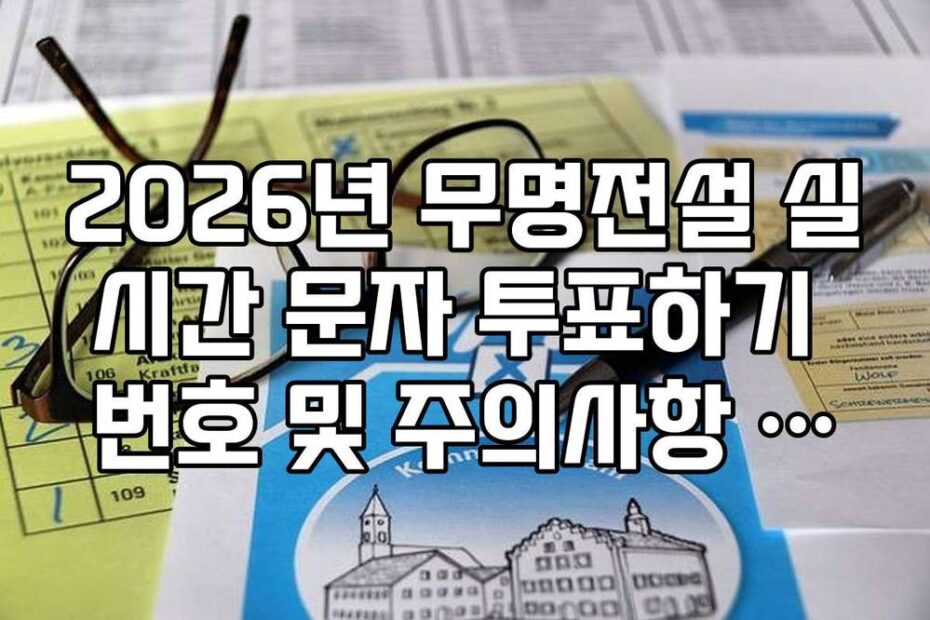 2026년 무명전설 실시간 문자 투표하기 번호 및 주의사항 팩트