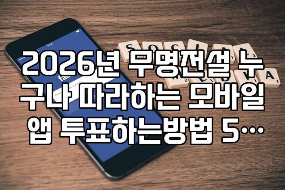 2026년 무명전설 누구나 따라하는 모바일 앱 투표하는방법 5단계