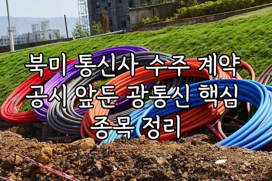 북미 통신사 수주 계약 공시 앞둔 광통신 핵심 종목 정리