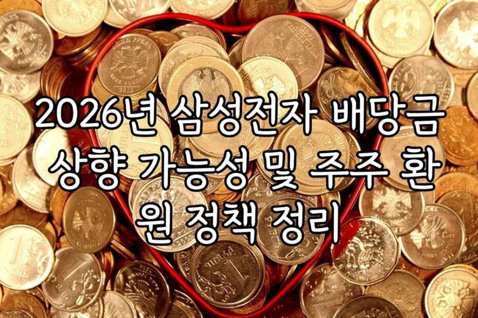 2026년 삼성전자 배당금 상향 가능성 및 주주 환원 정책 정리