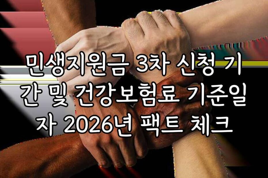 민생지원금 3차 신청 기간 및 건강보험료 기준일자 2026년 팩트 체크