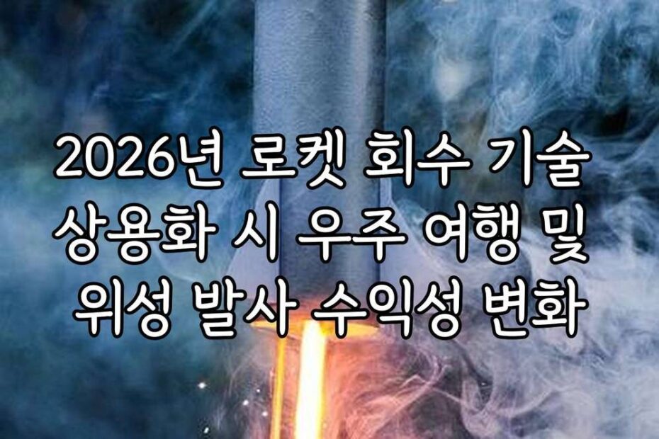 2026년 로켓 회수 기술 상용화 시 우주 여행 및 위성 발사 수익성 변화