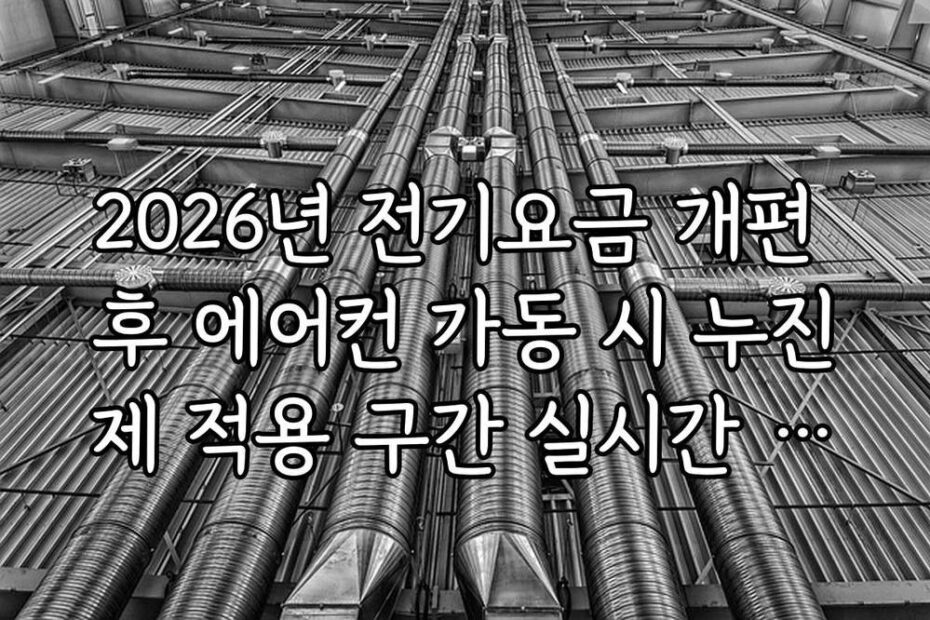 2026년 전기요금 개편 후 에어컨 가동 시 누진제 적용 구간 실시간 계산
