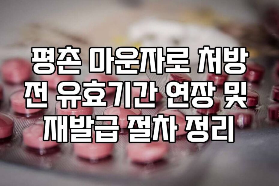 평촌 마운자로 처방전 유효기간 연장 및 재발급 절차 정리