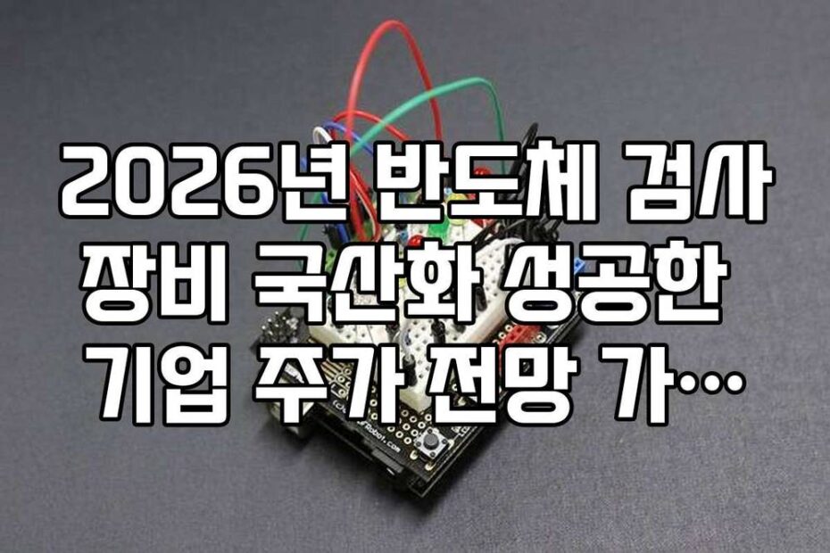 2026년 반도체 검사장비 국산화 성공한 기업 주가 전망 가이드