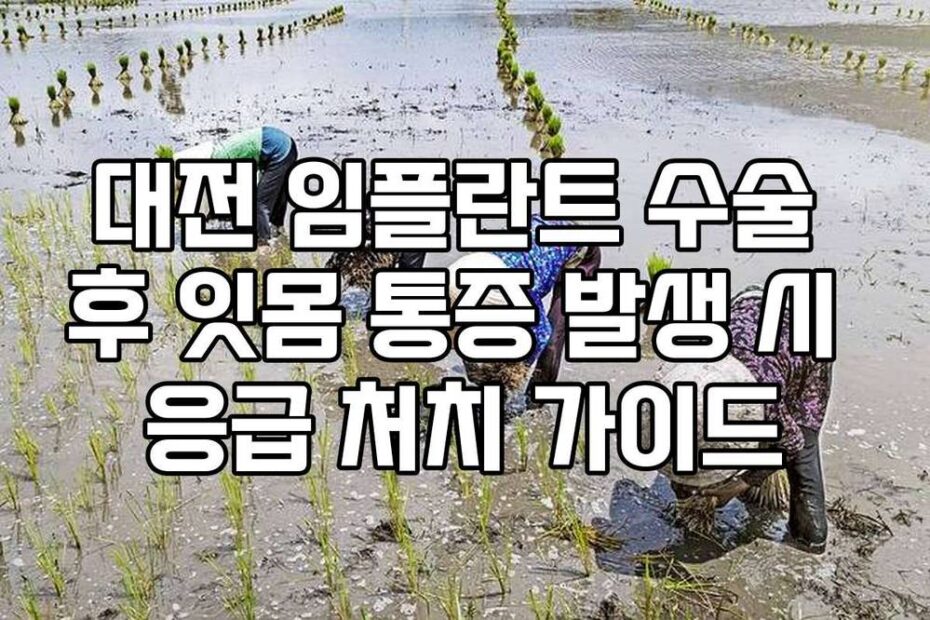 대전 임플란트 수술 후 잇몸 통증 발생 시 응급 처치 가이드