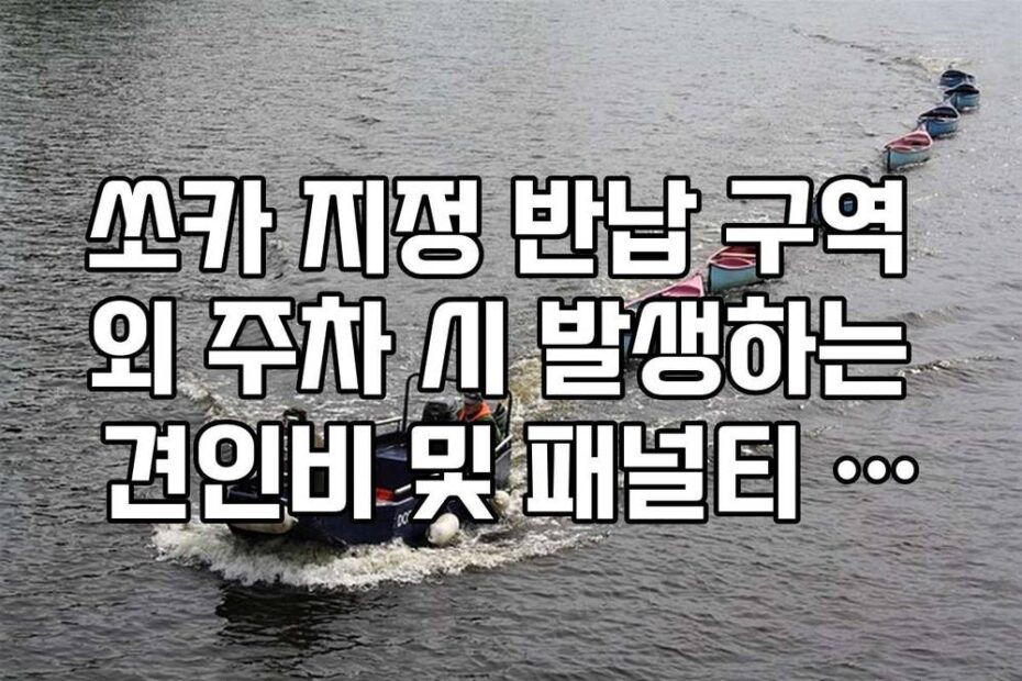 쏘카 지정 반납 구역 외 주차 시 발생하는 견인비 및 패널티 정산 규정
