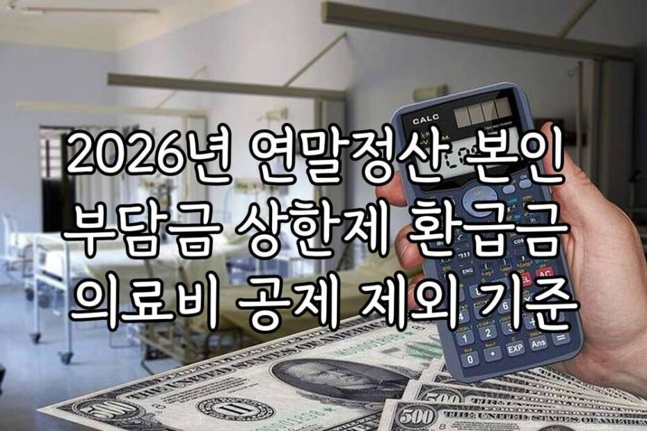 2026년 연말정산 본인 부담금 상한제 환급금 의료비 공제 제외 기준