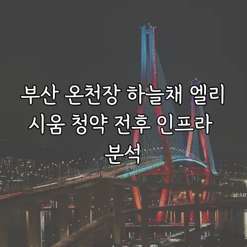 부산 온천장 하늘채 엘리시움 청약 전후 인프라 분석