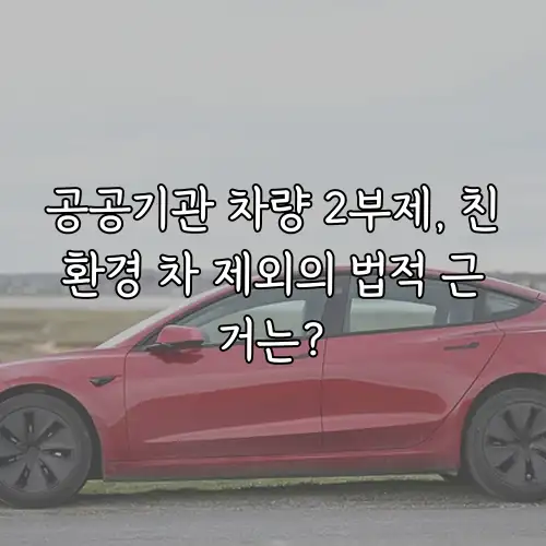 공공기관 차량 2부제, 친환경 차 제외의 법적 근거는?