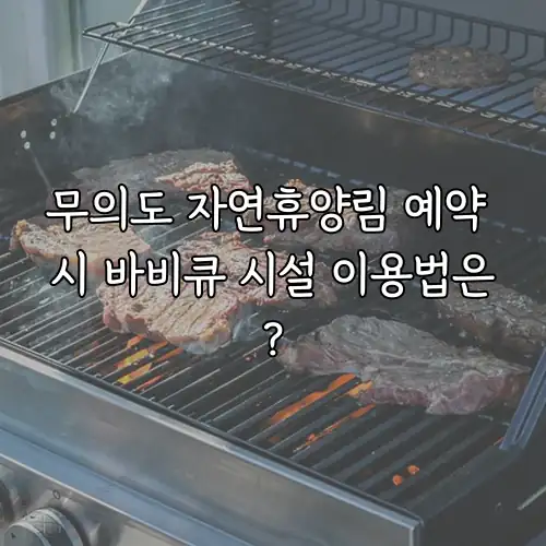 무의도 자연휴양림 예약 시 바비큐 시설 이용법은?