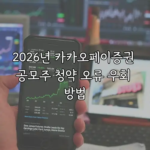 2026년 카카오페이증권 공모주 청약 오류 우회 방법