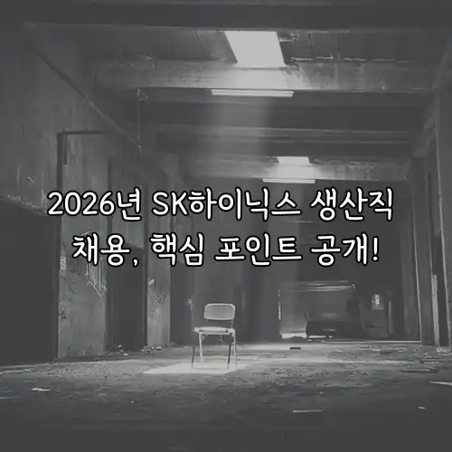 2026년 SK하이닉스 생산직 채용, 핵심 포인트 공개!
