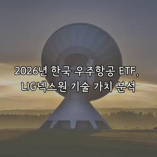 2026년 한국 우주항공 ETF, LIG넥스원 기술 가치 분석