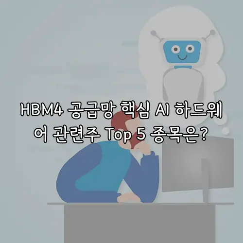 HBM4 공급망 핵심 AI 하드웨어 관련주 Top 5 종목은?
