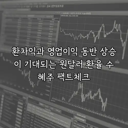 환차익과 영업이익 동반 상승이 기대되는 원달러 환율 수혜주 팩트체크