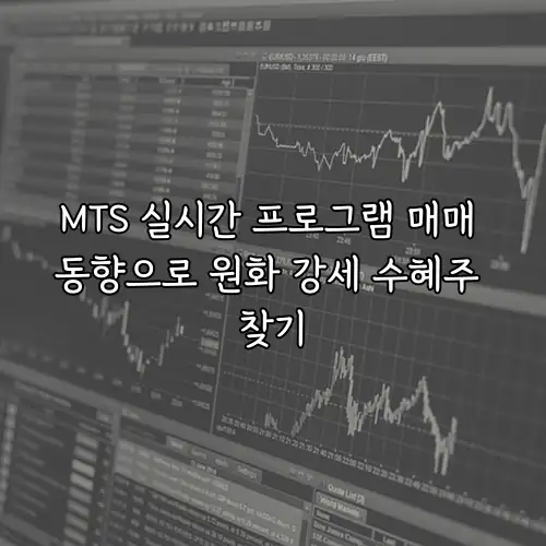 MTS 실시간 프로그램 매매 동향으로 원화 강세 수혜주 찾기